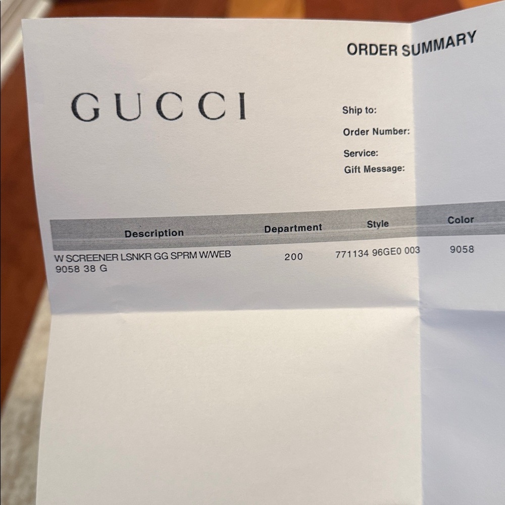 Gucci screener sneakers white green pink size 38 - Picture 4 of 4
